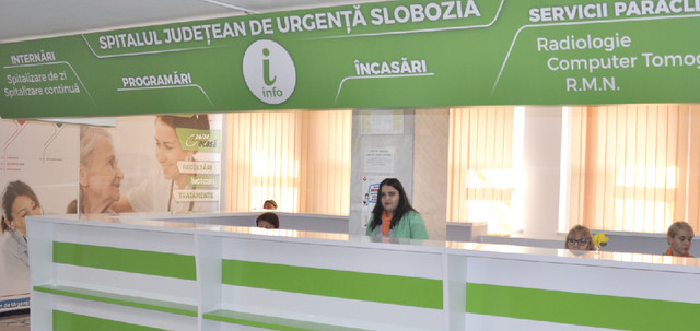 Recepția Spitalului Slobozia revine în holul de la parter