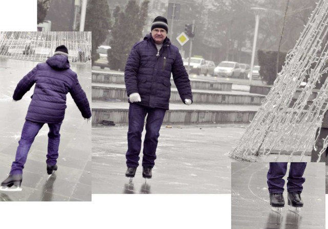 Patinator în «Agora lui Stoica»