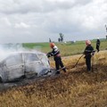 Slobozia Nouă: Autoturism cuprins de flăcări 
