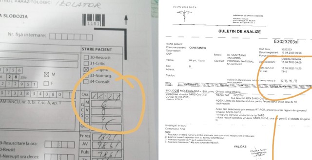 Ialomițean testat pentru COVID-19 cu 3 ore înainte de a merge la spital!