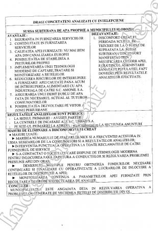 Analiză SWOT pentru «apa grea»