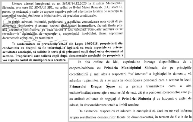 Serviciul Juridic de analfabeți al Primăriei Slobozia