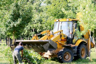 «Clacă» pentru curățenie la Grădina de Vară din Amara