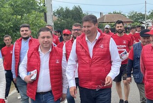 Președintele PSD Ialomița, Marian Pavel, alături de Marius Brutaru, candidatul la funcția de primar al comunei Jilavele 