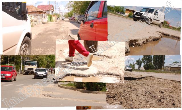 Slobozia, orașul craterelor din asfalt